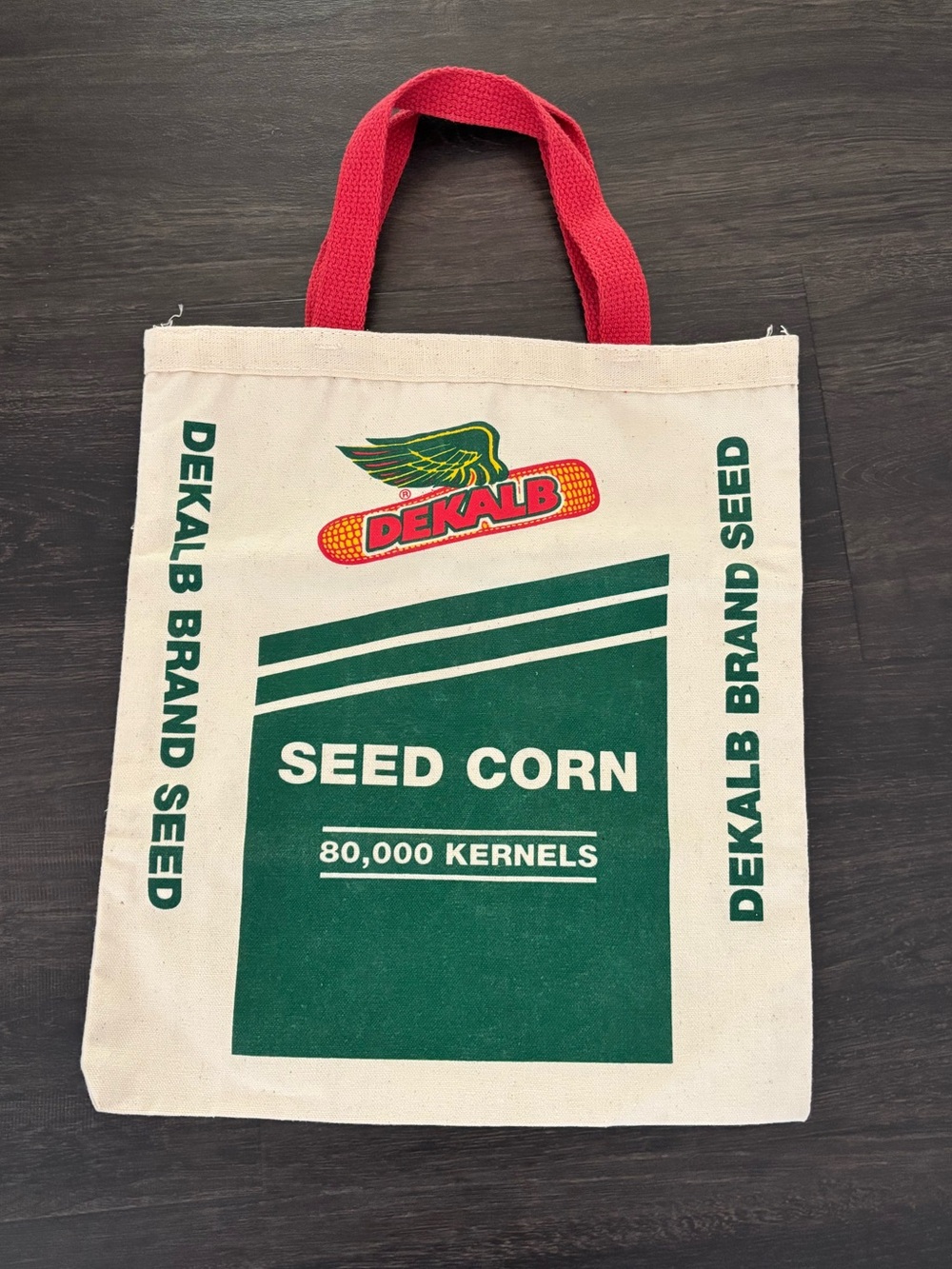 Vintage Dekalb Brand Seed Bag Corn Canvas Bag 80,000 Kernels Carry Bag NOS